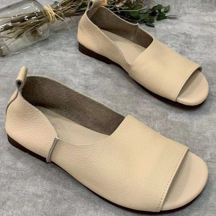 Orthopedic Balance Soft Leather Open-Toe Comfort Shoes