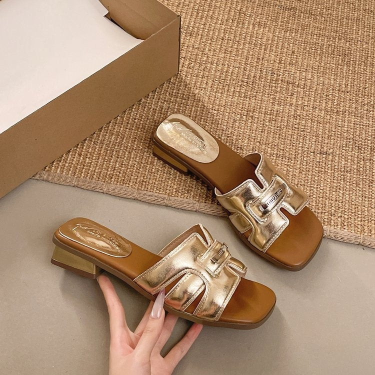 Orthopedic Balance | Triple Strap Buckle Slide Sandals