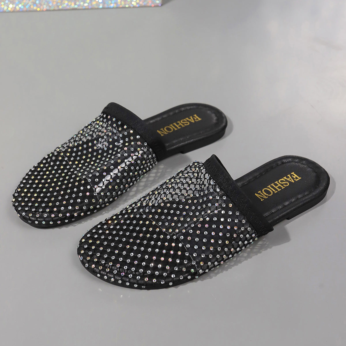 Orthopedic Rhinestone Comfort Slide Sandals