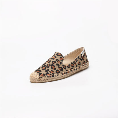 Orthopedic Balance Animal Print Espadrille Slip-On Flats