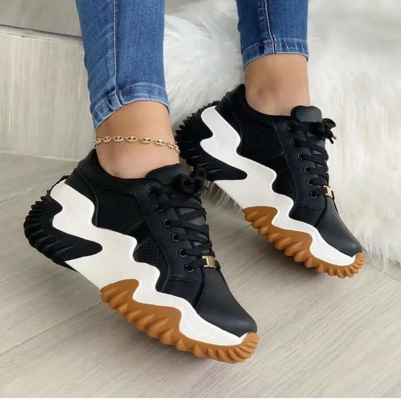 Orthopedic Balance Lace-Up Sport Sneakers - Unique Style And Comfort