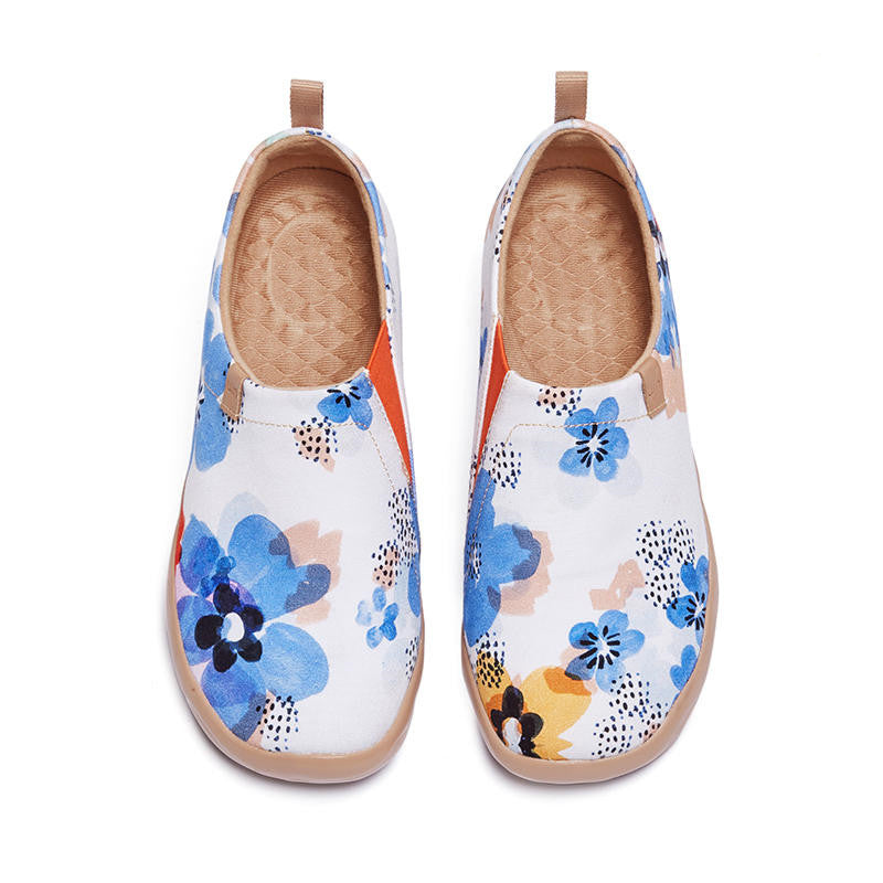 Orthopedic Balance Women’s Boho Printed Slip-On Flats – Lightweight Comfort Casual Shoes