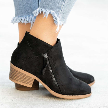 Merla | Everyday Suede Block-Heel Orthopedic Ankle Boots