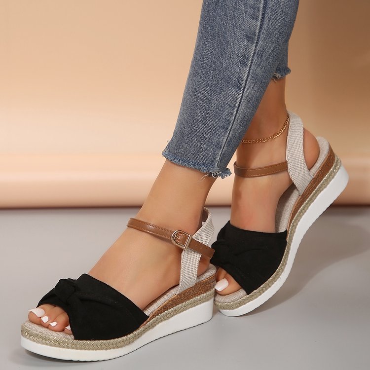 Orthopedic Balance Chunky Sandals With A Bow - Unique Summer Fashion