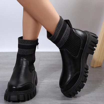 Madelyn | UrbanFlex Orthopedic Chunky Ankle Boots