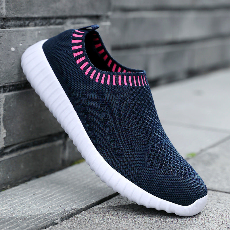 Orthopedic Breathable Knit Sneakers – Lightweight Slip-On Comfort Walking Shoes