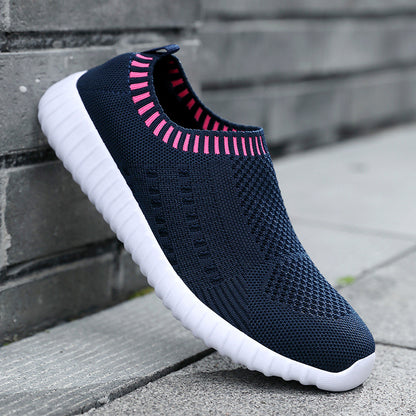 Orthopedic Breathable Knit Sneakers – Lightweight Slip-On Comfort Walking Shoes