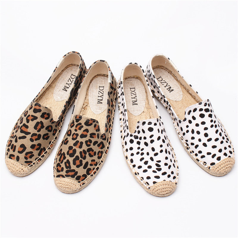 Orthopedic Balance Animal Print Espadrille Slip-On Flats