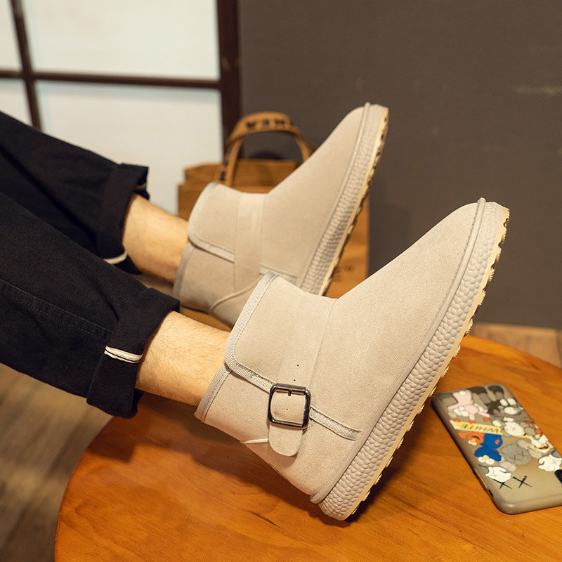 Nadia | Buckle-Strap Fur Suede Winter Boots