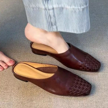 Orthopedic Balance | Woven Toe Slip-On Mule Loafers