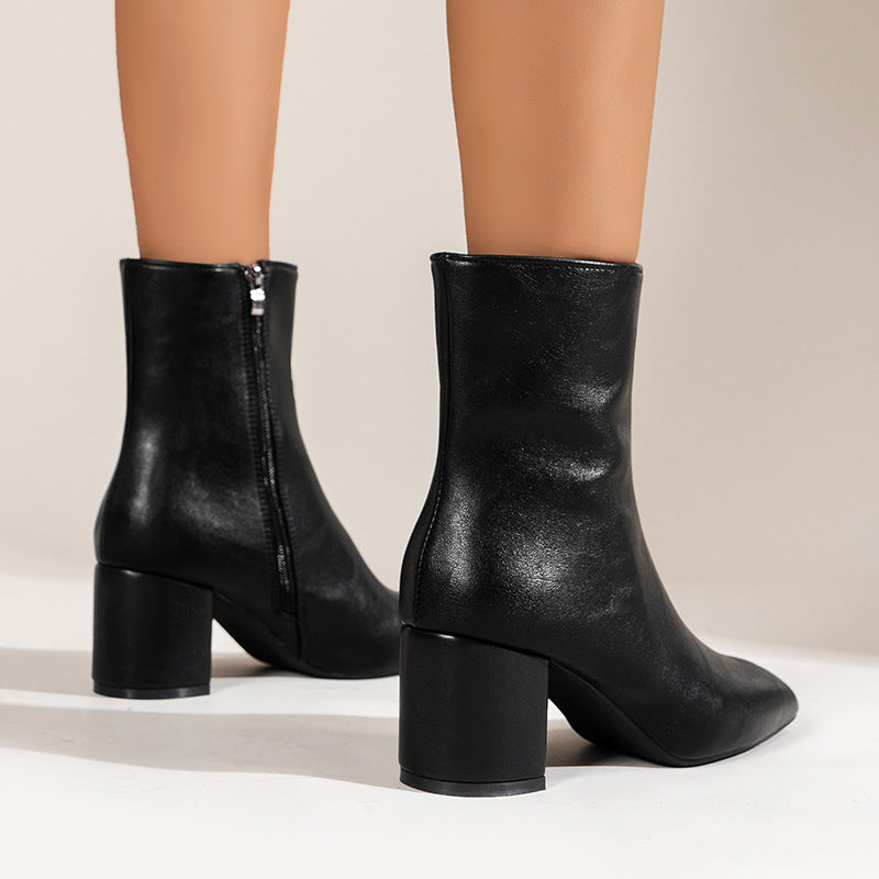 Mallory | Classic Block-Heel Ankle Boots