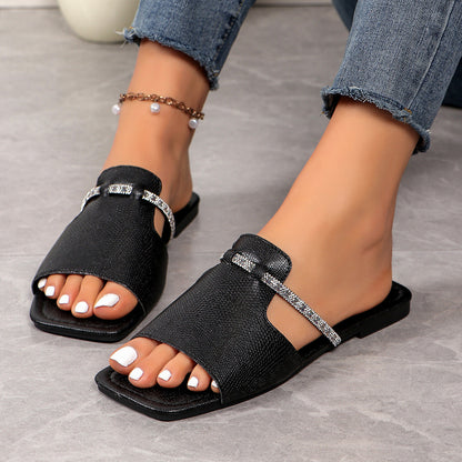 Orthopedic Balance Rhinestone Strappy Sandals - Unique Summer Elegance