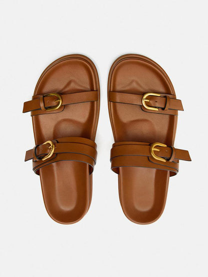 Orthopedic Balance Double-Buckle Comfort Slide Sandals