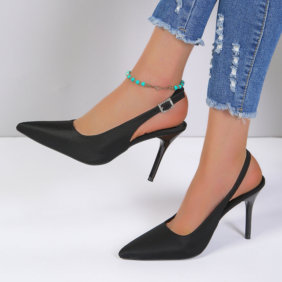 Andrea | Sleek Slingback Stiletto Heels with Pointed Toe