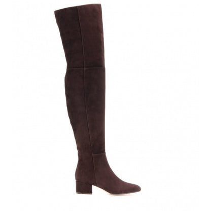 Madlenka | Suede Over-the-Knee Orthopedic Block-Heel Boots