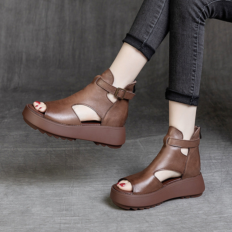 Orthopedic Balance Peep-Toe Ankle Boot Sandals