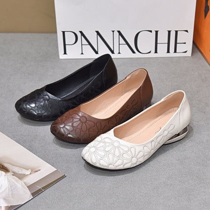 Orthopedic Balance | Floral Lace Round Toe Ballet Flats