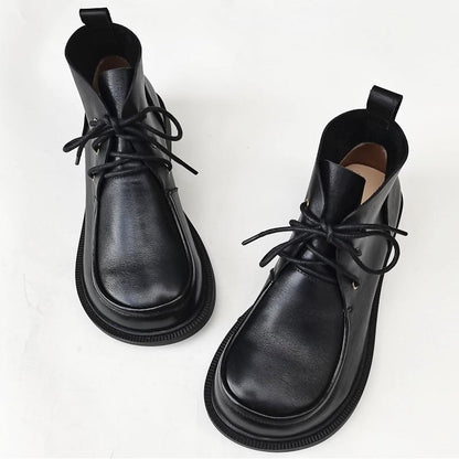 Fawn | Classic Leather Orthopedic Lace-Up Ankle Boots