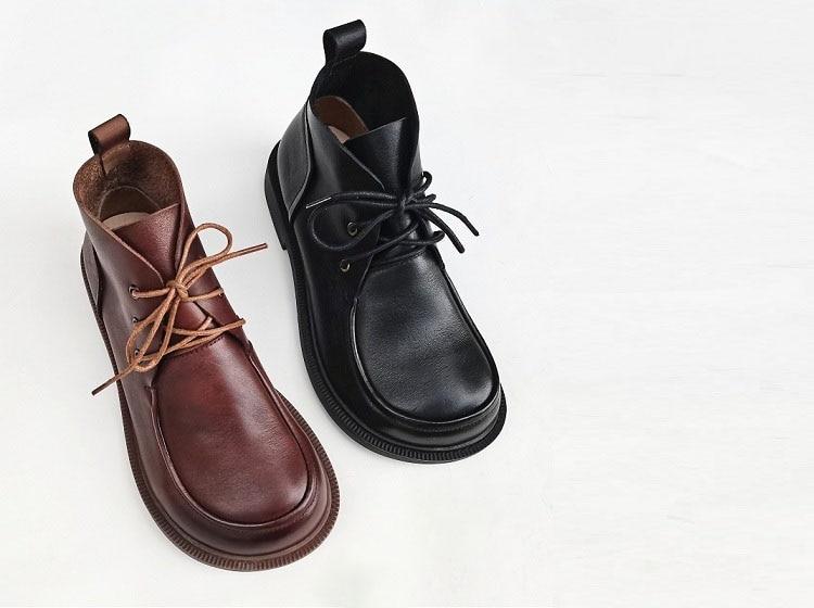 Fawn | Classic Leather Orthopedic Lace-Up Ankle Boots