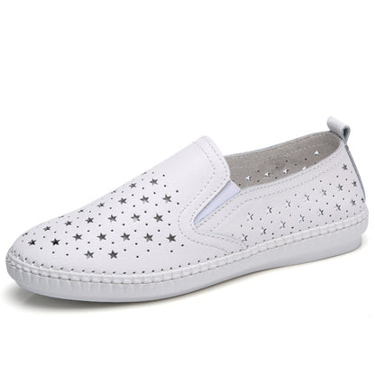 Orthopedic Balance Women’s Perforated Slip-On Flats – Lightweight Breathable Comfort Shoes