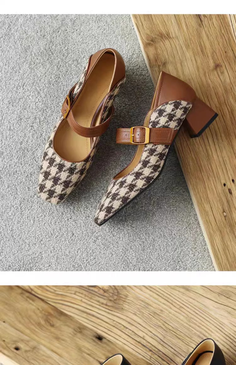 Orthopedic Balance Retro Mary Jane Shoes With Single Buckle