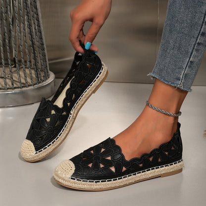 Ilysa | Women’s Orthopedic Cutout Espadrille Slip-On Flats
