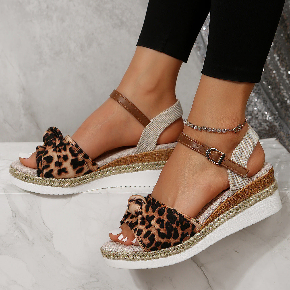Orthopedic Balance Chunky Sandals With A Bow - Unique Summer Fashion