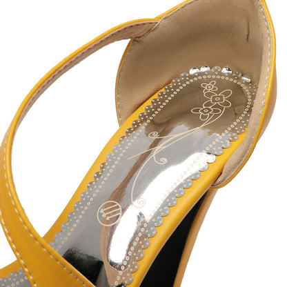 Roselle | Elegant Ankle-Strap Platform Heels with Peep-Toe Design
