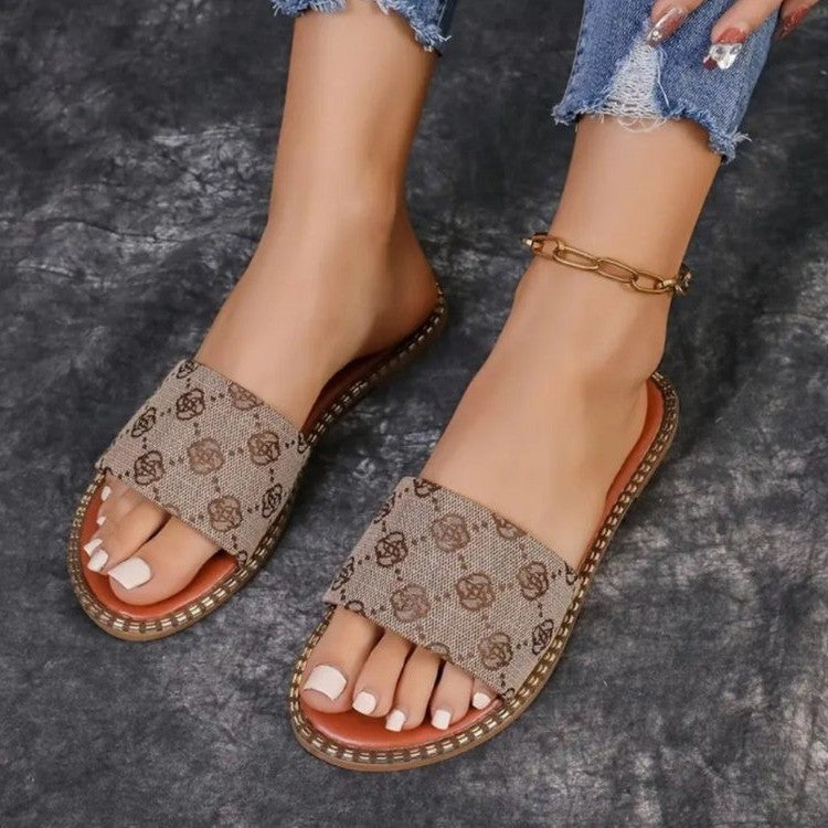 Orthopedic Balance Floral Flat Sandals - Comfort And Unique Style