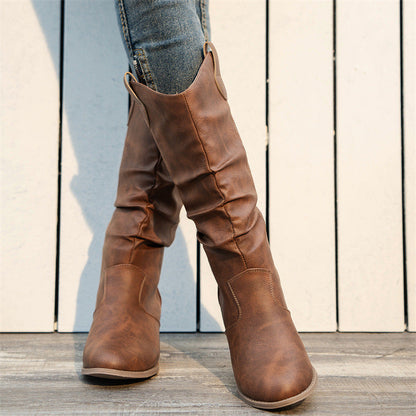 Orthopedic Balance Women's Boots - Round Toe High Heel Comfort
