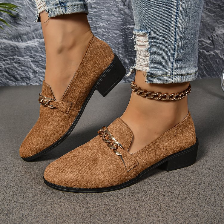 Orthopedic Balance Pointed Toe Chunky Heel Shoes - Comfort