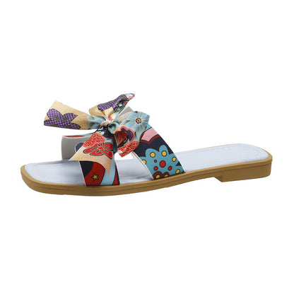 Orthopedic Balance Ribbon Bow Sandals - Unique Summer Elegance