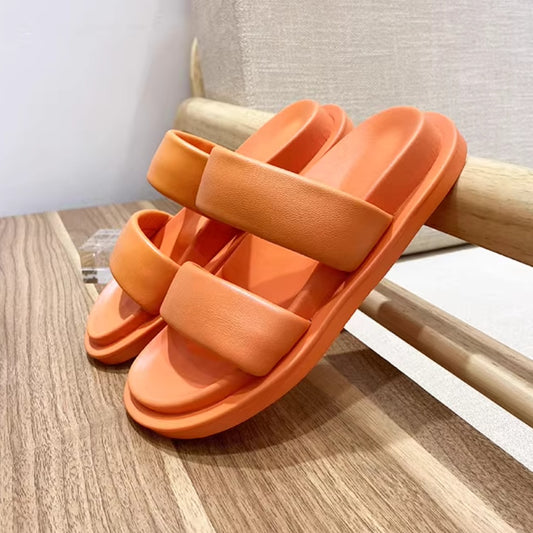 Lorienne | Women’s Orthopedic Double Strap Comfort Slide Sandals