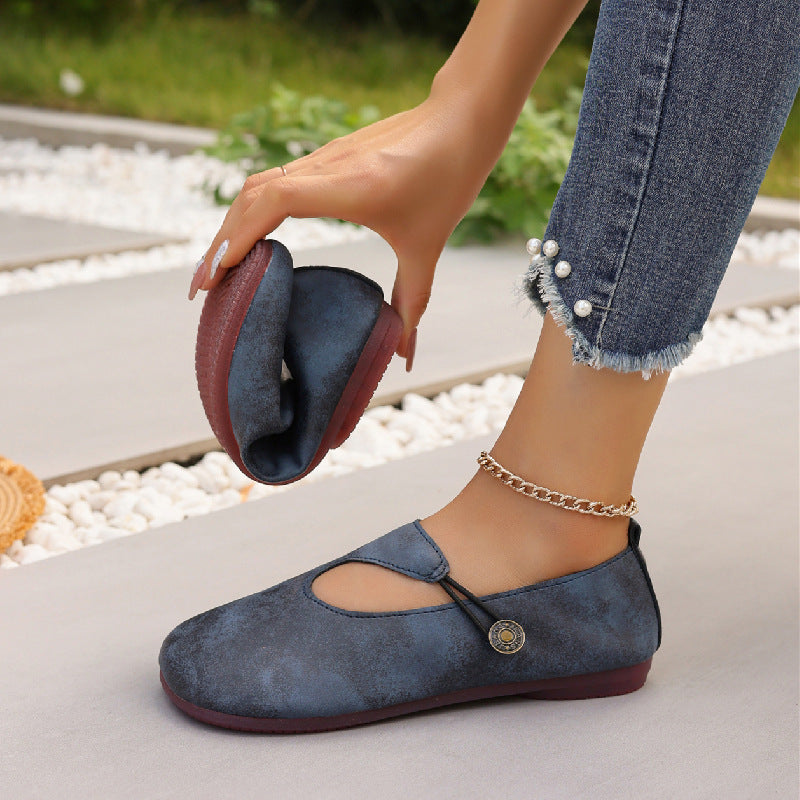 Orthopedic Balance Women’s Vintage Mary Jane Flats – Soft Comfort Everyday Walking Shoes