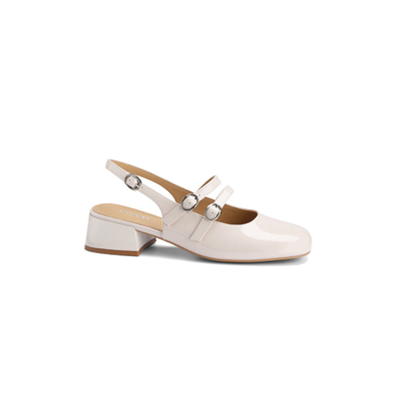 Orthopedic Balance | Glossy Mary Jane Strap Flats