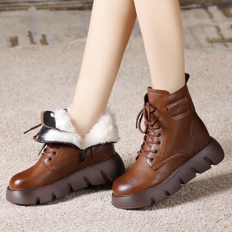 Marissa | Foldable Fur Chunky Winter Boots