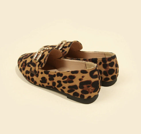 Orthopedic Balance Leopard Print Flats - Soft Support Sole