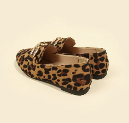 Orthopedic Balance Leopard Print Flats - Soft Support Sole