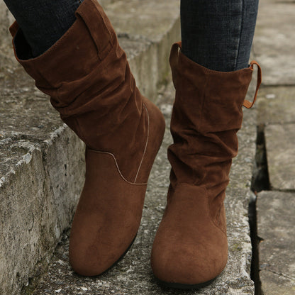 Orthopedic Balance Suede Mid-Calf Boots - Winter Warmth