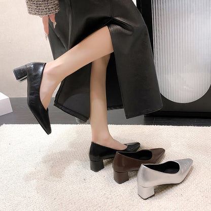 Orthopedic Balance Square Toe Mid-Heel Shoes - Comfort Fit