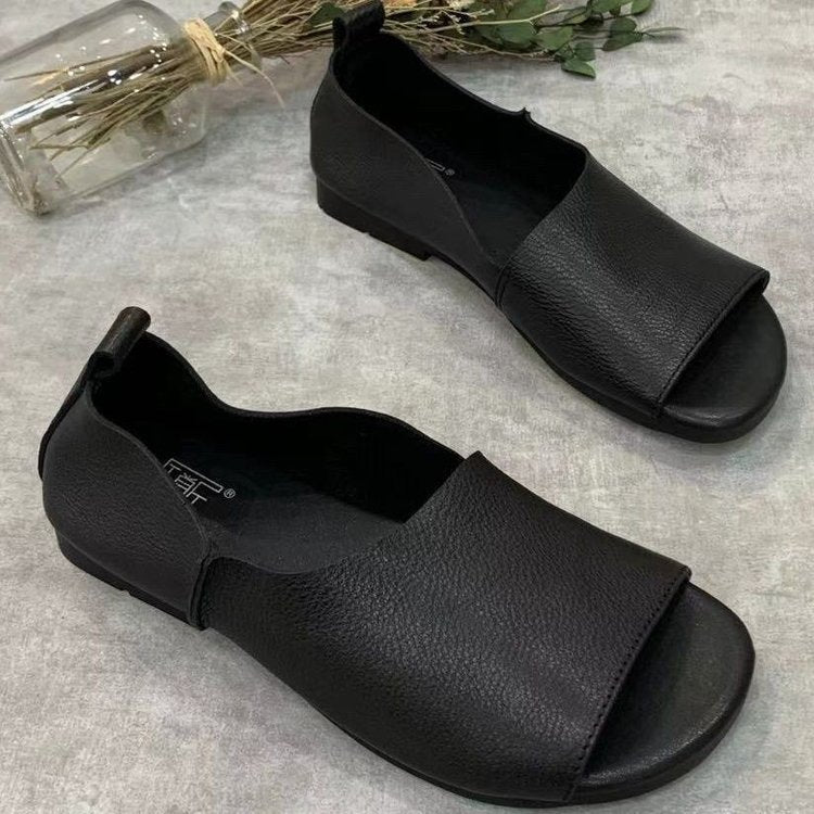 Orthopedic Balance Soft Leather Open-Toe Comfort Shoes