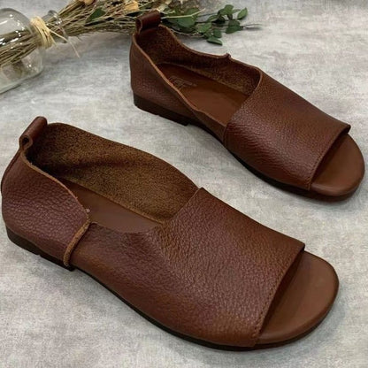 Orthopedic Balance Soft Leather Open-Toe Comfort Shoes