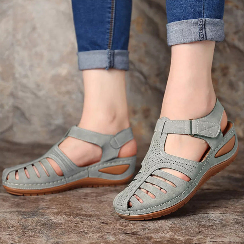 Orthopedic Balance Plus Size Retro Wedge Sandals - Comfort And Style