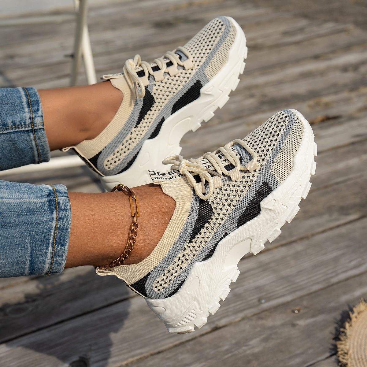 Orthopedic Balance Flyknit Mesh Sneakers - Unique Comfort And Style