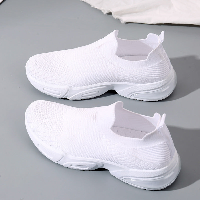 Orthopedic Air Cushion Slip-On Sneakers – Breathable Knit Lightweight Walking Shoes