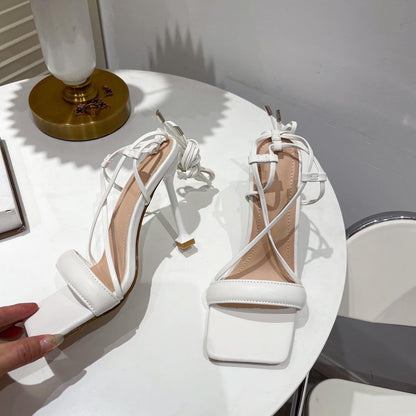 Orthopedic Balance Cut-Out Stiletto Heels With Ankle Strap - Unique Elegance