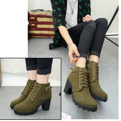 Maya | StrideElegance Orthopedic Block-Heel Ankle Boots