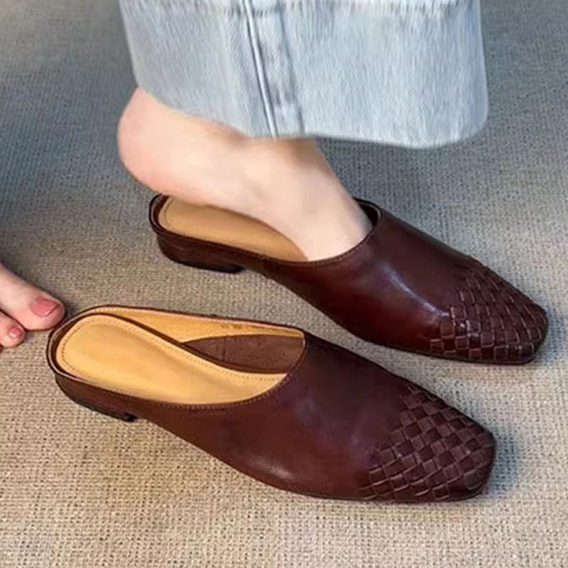 Orthopedic Balance | Woven Toe Slip-On Mule Loafers