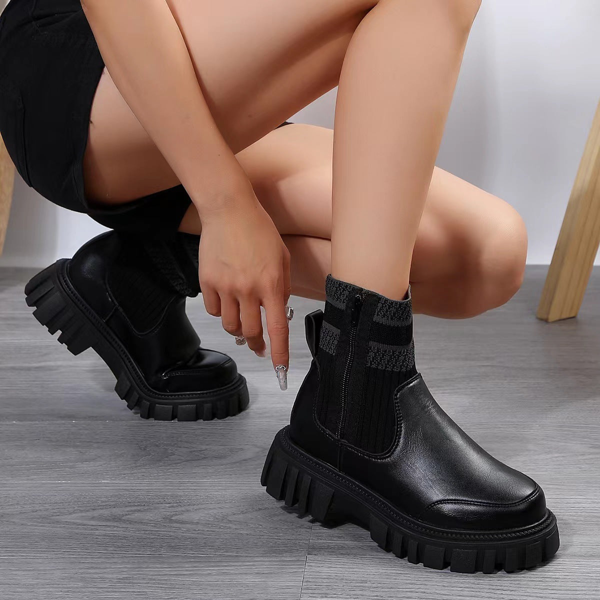 Madelyn | UrbanFlex Orthopedic Chunky Ankle Boots