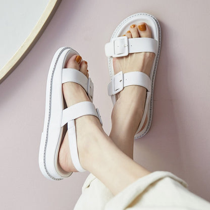 Yasmine | Women’s Orthopedic Double Buckle Platform Sandals